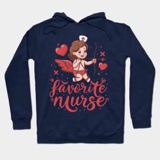 Cupids Favorite Nurse Valentines Day Hoodie